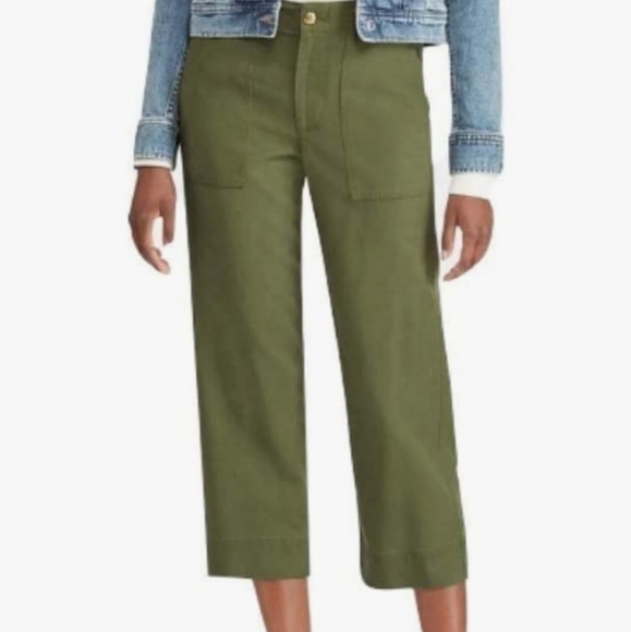 Lauren Ralph Lauren Pants - Lauren Ralph Lauren Green Lyocell Lightweight Crop Pants Sz 14